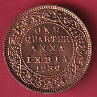 "UNC" British india 1936 George v one quarter anna copper coin- FC8660