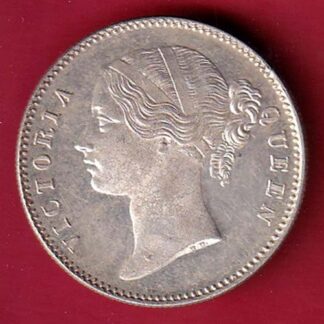 EAST INDIA COMPANY 1840 DIVIDED LEGENDVICTORIA QUEEN ONE RUPEE SILVER COIN – FC8665