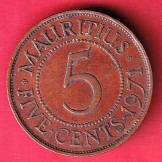 Mauritius 1971 Queen Elizabeth Five Cents The Second 5 Cents – FC8676