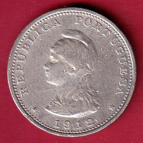 “UNC’ Portuguese India Uma rupee 1912 BEAUTIFUL SILVER COIN- FC8429 - Image 2
