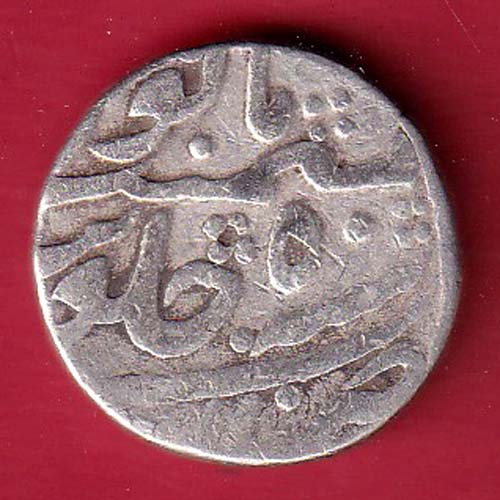 mughals shahlam lucknow mint one rupee silver coin - FC8436