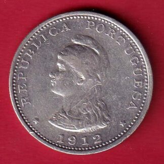 Portuguese India Uma rupee 1912 BEAUTIFUL SILVER COIN-F9518