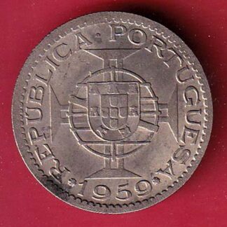 PORTUGUESE INDIA GOA 3 ESCUDO 1959 COIN :-F9529