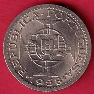 PORTUGUESE INDIA GOA 60 ESCUDO 1958 COIN– F9595