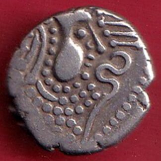 ANCIENT INDIA GADHAYA DYNASTY KING PORTRAIT COIN– F9615