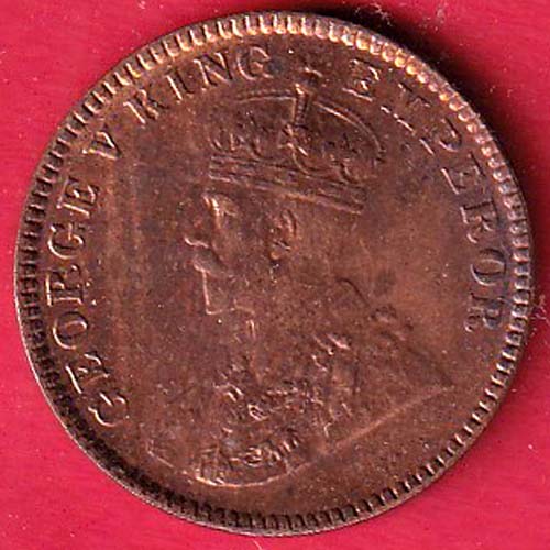 British India 1934 George V King Emperor one quarter ANNA CoiN-f9627 - Image 2