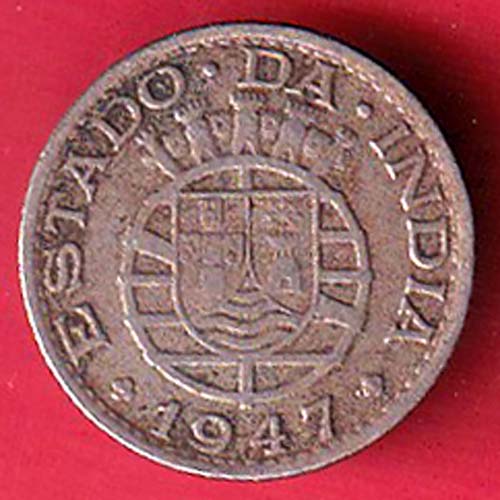Portuguese India 1947 1/4 RUPIA COIN – F9632 - Image 2