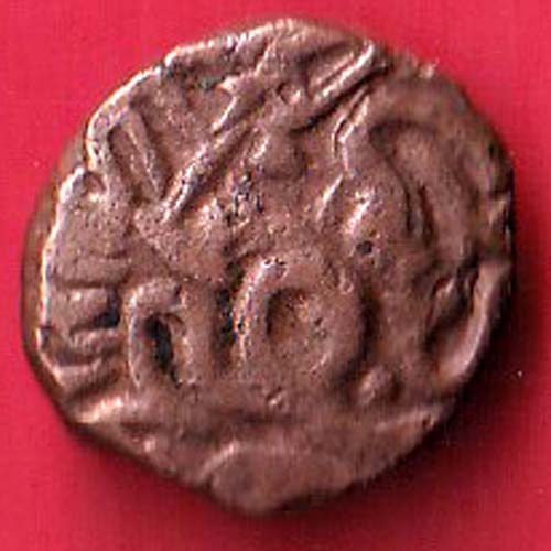 ANCIENT INDIA RAJA RAJ CHOLA CHOLA DYNASTY OCTOPUS MAN COIN – F9647 - Image 2