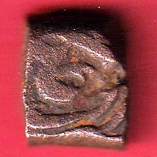mughals akbar Ujjain mint falus scarce copper coin– F9648 - Image 2