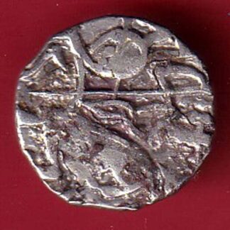 Hindushahia, kabul n gandhara silver drachma horseman n bill type coin–F9657