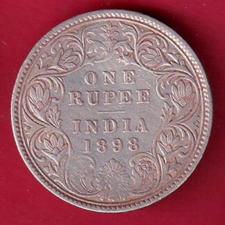 british india 1898 victoria empress one rupee silver coin- FC8719