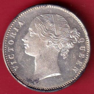 EAST INDIA COMPANY 1840 DIVIDED LEGENDVICTORIA QUEEN ONE RUPEE SILVER COIN- FC8723