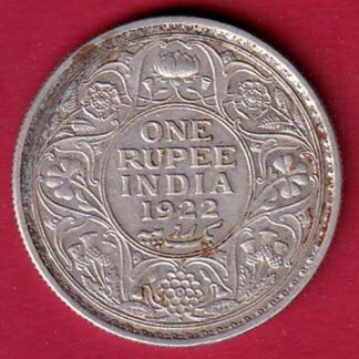 British India 1922 Bombay Mint George V King One Rupee silver  Coin – FC8754