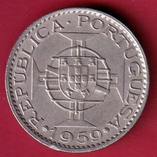 PORTUGUESE INDIA GOA 6 ESCUDO 1959 COIN  - FC8757