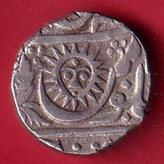 INDORE STATE SUN FACE INO SHAH ALAM II MALHAR RAO ONE RUPEE SILVER COIN- FC8766