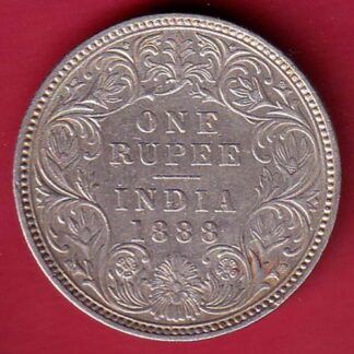 British india 1888  victoria empress one rupee silver coin – FC8785