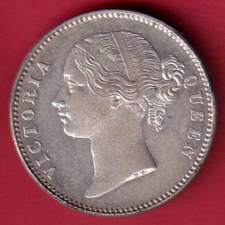 EAST INDIA COMPANY 1840 DIVIDED LEGENDVICTORIA QUEEN ONE RUPEE SILVER COIN– FC8786
