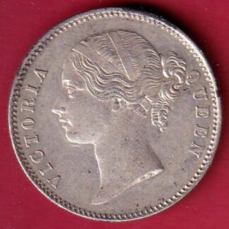 EAST INDIA COMPANY 1840 DIVIDED LEGENDVICTORIA QUEEN ONE RUPEE SILVER COIN– FC8811