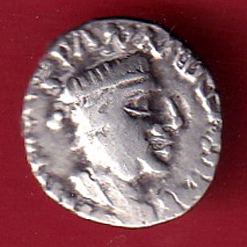 ANCIENT INDIA NAHAPAN DYNESTY KINGS PORTRAIT SILVER COIN- FC8862