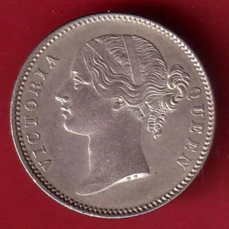 EAST INDIA COMPANY 1840 DIVIDED LEGENDVICTORIA QUEEN ONE RUPEE SILVER COIN - FC8875