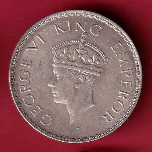 BRITISH INDIA 1941 BOMBAY MINT one RUPEE SILVER COIN- FC8884 - Image 2