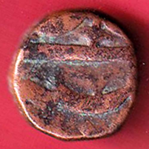 "RARE VARIETY" Ahmadnagar Sultanate shahjahan shahe burhan 1/3 falus beautiful copepr coin – FC8902 - Image 2