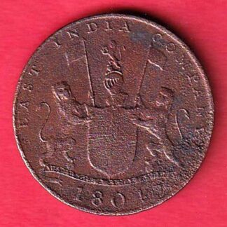 british east indies 2 Keping ١٢١٩ / 1804 Thin flan beautiful copper coin – FC8904