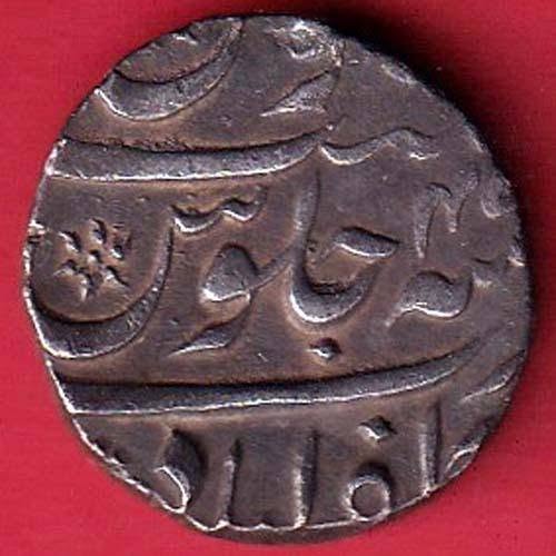 mughal Aurangzeb jafarabad mint one rupee beautifuul silver coin - Sa3748