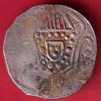 Portuguese India one rupee Silver xerafi coin - FEH117