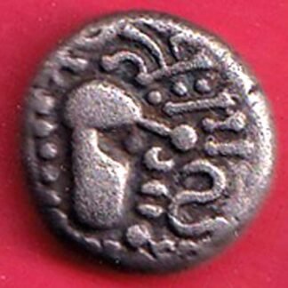 ANCIENT INDIA GADHAYA DYNASTY KING PORTRAIT COIN – F9741