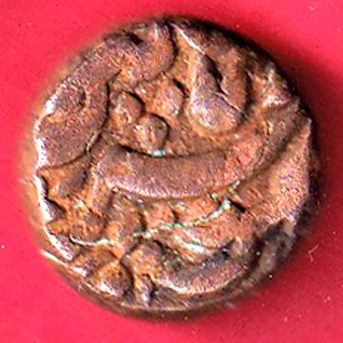 mughals akbar burhanpur daam copper coin - F9745