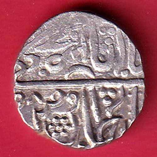 Gwalior basoda mint one rupee silveer coin - F9747 - Image 2