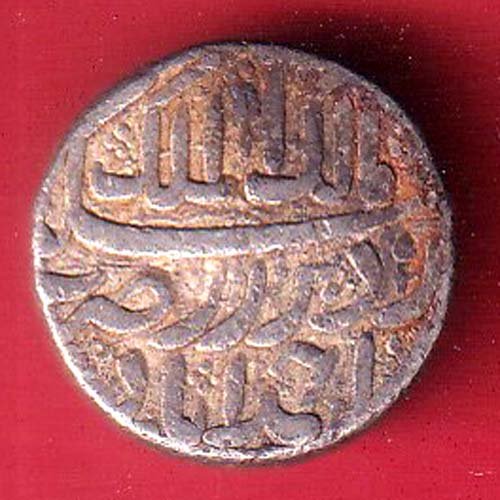 Mughals Jahangir As Salim Ahmedabad Mint One Rupee silver coin- F9749 - Image 2