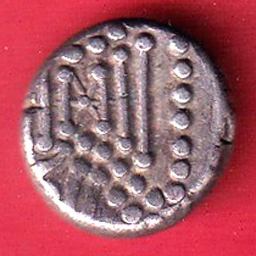ANCIENT INDIA GADHAYA DYNASTY KING PORTRAIT COIN– f9791 - Image 2