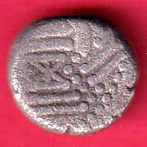 ANCIENT INDIA GADHAYA DYNASTY KING PORTRAIT COIN – F9799 - Image 2