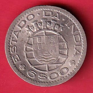 PORTUGUESE INDIA GOA 6 ESCUDO 1959 COIN– F9808