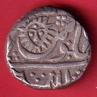INDORE STATE SUN FACE INO SHAH ALAM II MALHAR RAO ONE RUPEE SILVER COIN - FC8963