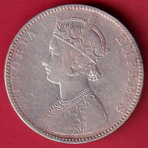 british india 1898 victoria empress one rupee silver coin – FC8972 - Image 2