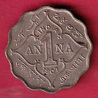 british india 1907 edward vii one anna coin – FC8975