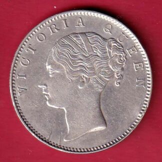 EAST INDIA COMPANY 1840 CONTINIOUS LEGEND VICTORIA QUEEN 1 RUPEE SILVER COIN – FC8976