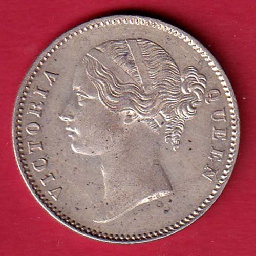 EAST INDIA COMPANY 1840 DIVIDED LEGENDVICTORIA QUEEN ONE RUPEE SILVER COIN- FC8987 - Image 2