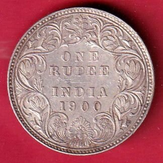 British india 1900 victoria empress one rupee silver coin– FC9033