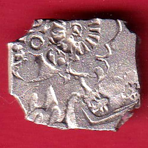 ANCIENT INDIA MAURYAN PERIOD ANIMAL STANDING MAGADH DYNASTY SILVER PUNCHMARK– FC9044