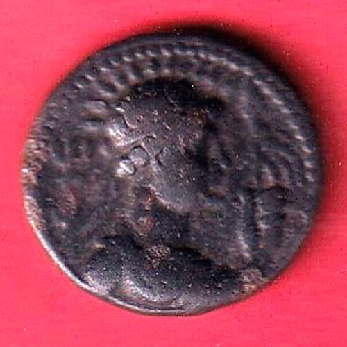 Kushan Empire Drachm – Soter Megas King mounted on horse right beautiful copper coin- FC9050