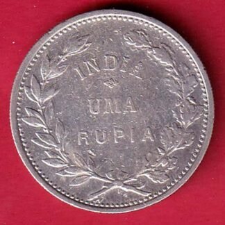 “UNC’’ Portuguese India Uma rupee 1912 BEAUTIFUL SILVER COIN  - FC9054