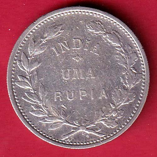 “UNC’’ Portuguese India Uma rupee 1912 BEAUTIFUL SILVER COIN - FC9054