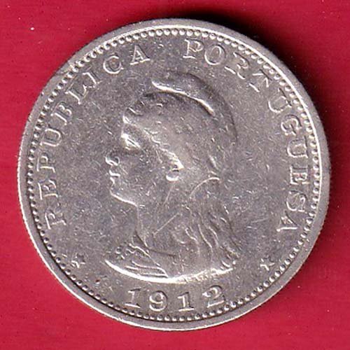“UNC’’ Portuguese India Uma rupee 1912 BEAUTIFUL SILVER COIN - FC9054 - Image 2