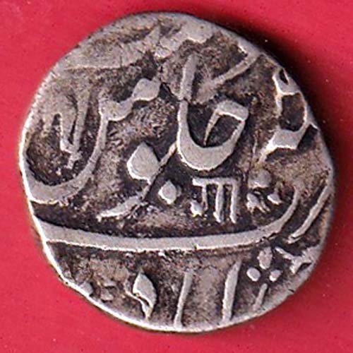 Maratha confederacy ah 1215 INO shah Alam II Ahmedabad Mint NAGRI “GA” Ankushi mark One rupee silver coin- FC9059