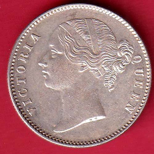EAST INDIA COMPANY 1840 DIVIDED LEGEND VICTORIA QUEEN ONE RUPEE SILVER COIN- FC9102