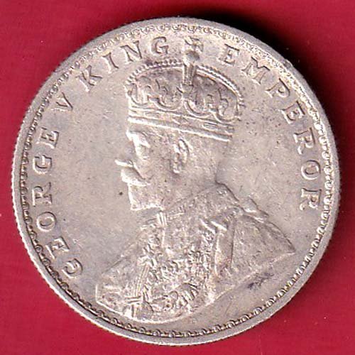BRITISH INDIA 1917 BOMBAY MINT GEORGE V KING ONE RUPEE SILVER COIN- FC9103 - Image 2